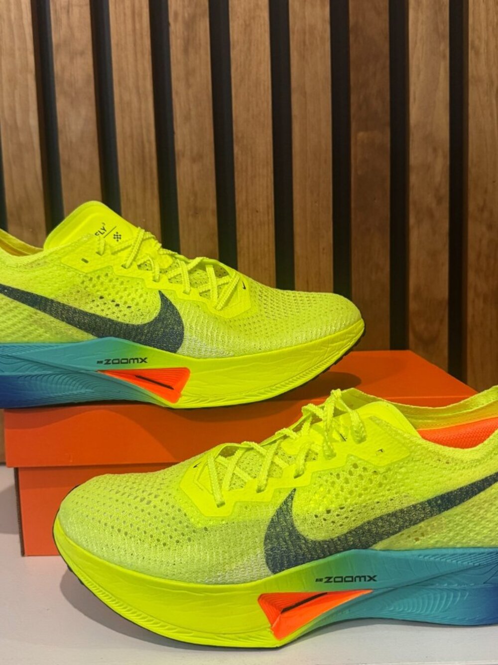 SIZE 12 MENS - Nike ZoomX Vaporfly Next% 3 Fast Pack DV4129-700 Volt Blue Yellow